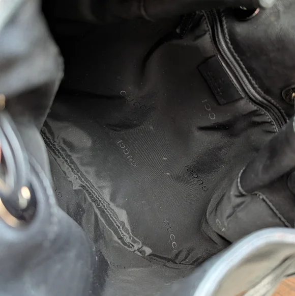 🖤 Vintage Y2K Gucci 001-4030 Genuine Smooth Leather Shoulder Satchel Bag, Black - Picture 16 of 16